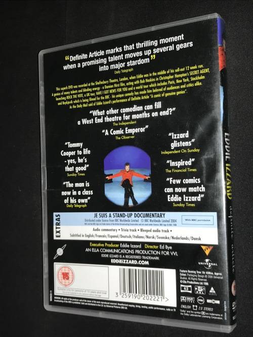 EDDIE IZZARD DEFINITE ARTICLE DVD