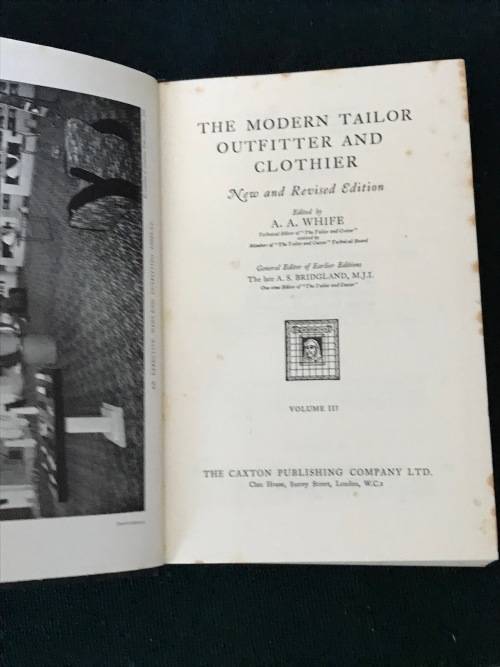 THE MODERN TAILOR OUTFITTER AND CLOTHIER BY A.A. WHIFE  3 VOLUMES SET