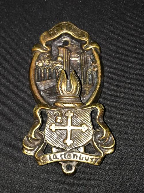 ANTIQUE BRONZE GLASTONBURY ABBEY DOOR KNOCKER RD719544