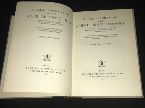 A CLEAR DESCRIPTION OF THE CAPE OF GOOD HOPE - BOOK EXHIBITION COMMITTEE VAN RIEBEECK FESTIVAL 1952