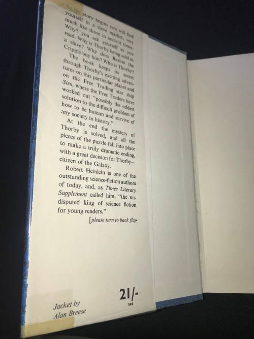 CITIZEN OF THE GALAXY A SCIENCE FICTION STORY BY ROBERT A. HEINLEIN 1958 EX-LIBRARY