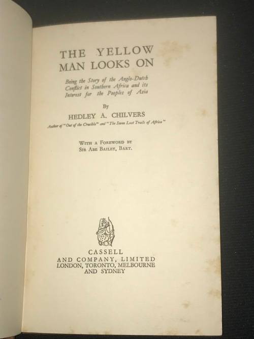 THE YELLOW MAN LOOKS ON BY HEDLEY A. CHILVERS
