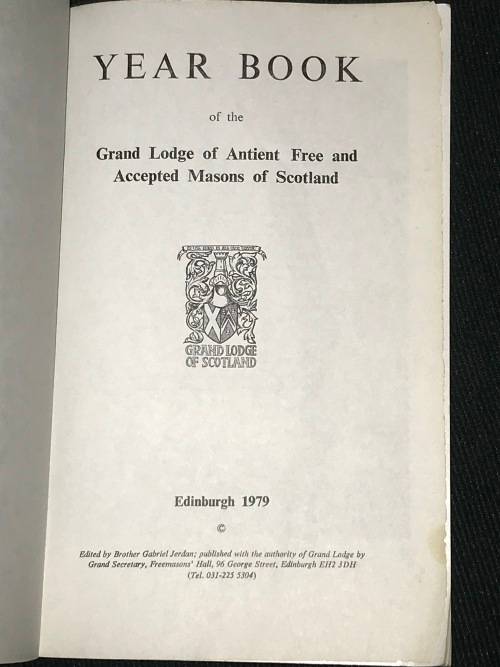 YEARBOOK OF THE GRAND LODGE OF THE ANTIENT FREE AND ACCEPTED MASONS OF SCOTLAND 1979