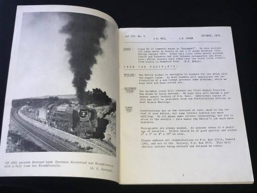 S.A. RAIL / SPOOR 1974