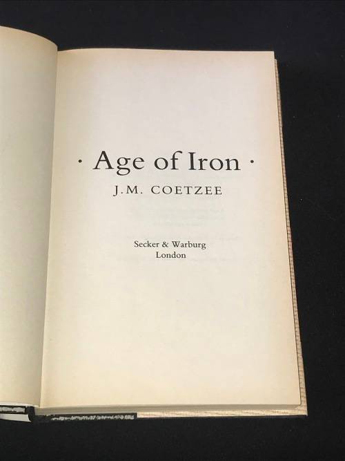 AGE OF IRON BY J.M. COETZEE