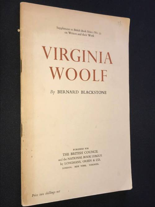 VIRGINIA WOOLF BY BERNARD BLACKSTONE