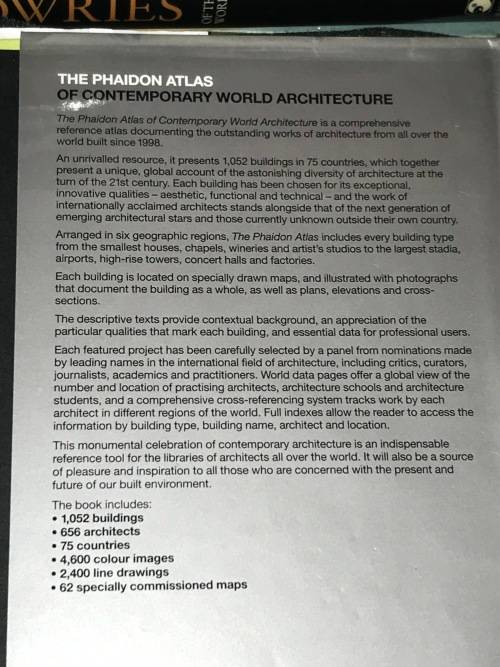 THE PHAIDON ATLAS OF CONTEMPORARY ARCHITECHTURE