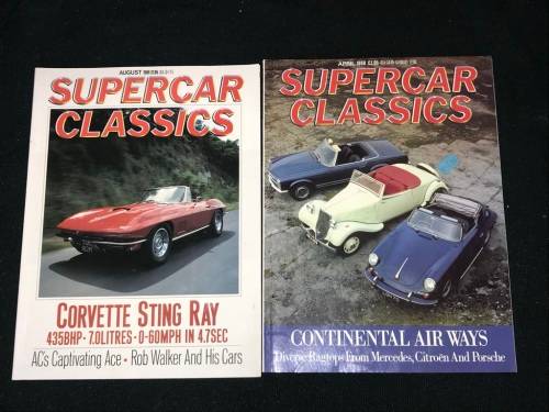 SUPERCAR CLASSICS X 2 MAGAZINES AUG 88 & APR 89