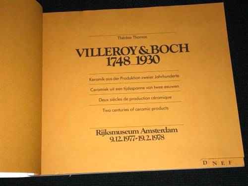 VILLEROY & BOCH TWO CENTURIES OF CERAMIC PRODUCTS 1748 - 1930