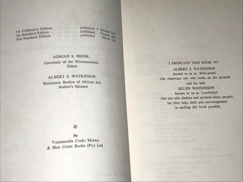 INDABA, MY CHILDREN BY VUSAMAZULU CREDO MUTWA