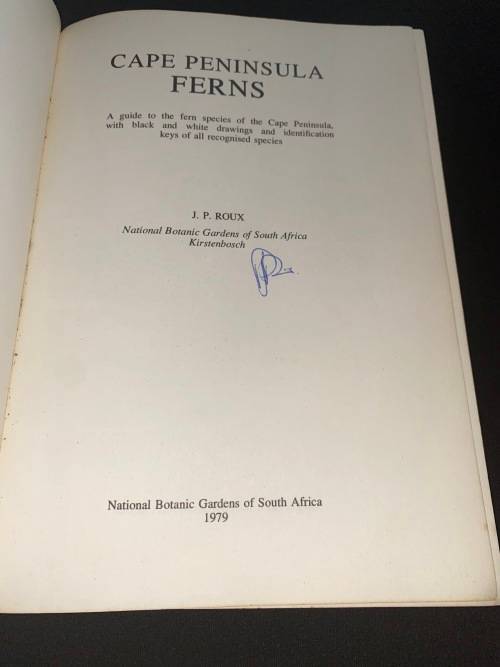 CAPE PENINSULA FERNS BY J.P. ROUX SIGNED