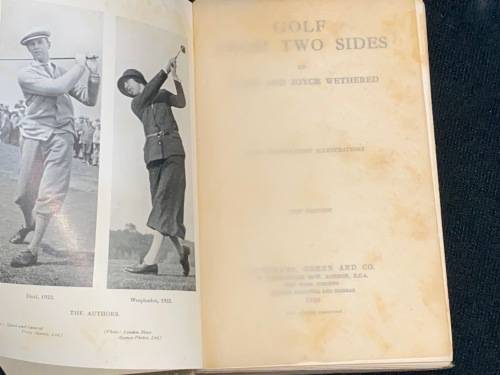GOLF FROM TWO SIDES BY ROGER AND JOYCE WETHERED 1925