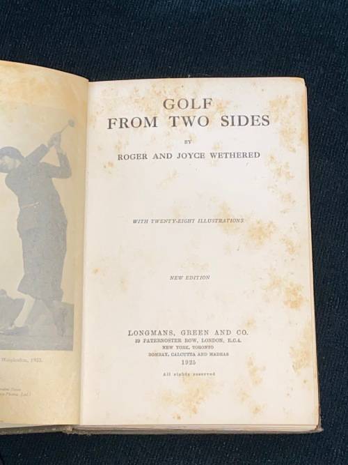 GOLF FROM TWO SIDES BY ROGER AND JOYCE WETHERED 1925