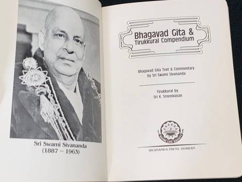 BHAGAVAD GITA & TIRUKKURAL COMPENDIUM - DIVINE LIFE SOCIETY OF S.A.