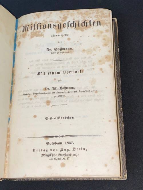 MILLIONSGESCHICHTEN JUSAMMENGESTELLT VON FR. HOFFMANN 1857 - 1858
