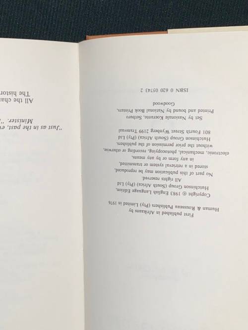 MAGERSFONTEIN, O MAGERSFONTEIN !A NOVEL BY ETIENNE LE ROUX