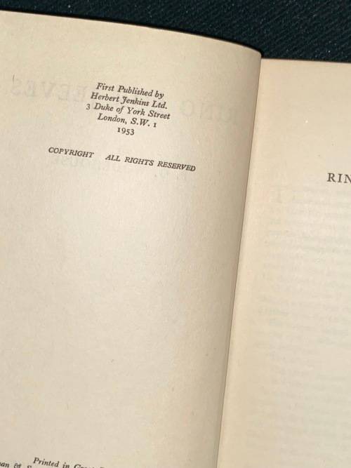 RING FOR JEEVES BY P.G. WODEHOUSE 1953