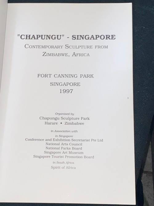 CHAPUNGU - SINGAPORE CONTEMPORARY SCULPTURE FROM ZIMBABWE AFRICA 1997