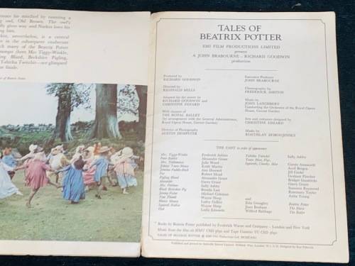 TALES OF BEATRIX POTTER FILM EMI FILM PRODUCTION 1970`S BOOKLET