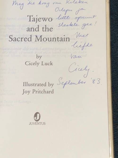 TAJEWO AND THE SACRED MOUNTAIN BY CICELY LUCK SIGNED