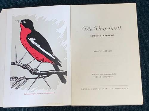 DIE VOGELWELT SUDWESTAFRIKAS - W. HOESCH