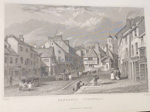 ORIGINAL ANTIQUE 1830 PRINTS OF CORNWALL