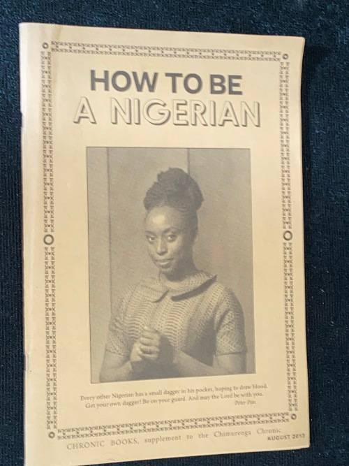 HOW TO BE A NIGERIAN CHRONIC BOOKS AUGUST 2013