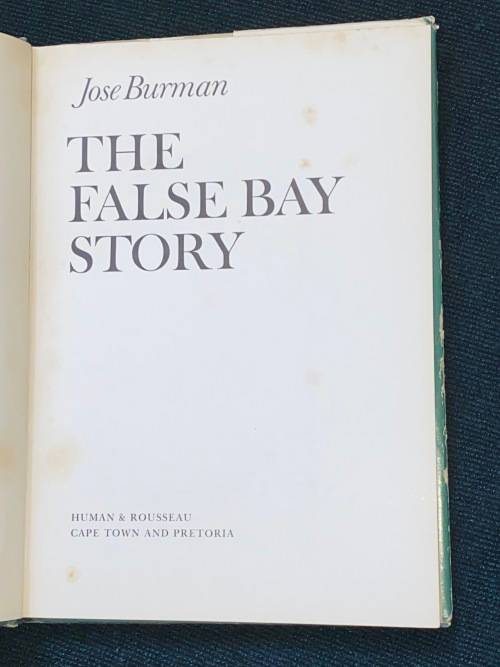 THE FALSE BAY STORY BY JOSE BURMAN