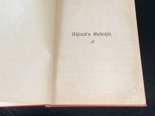 LUDWIG UHLAND`S GEDICHTE