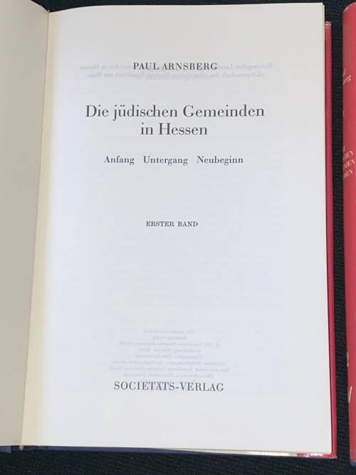 DIE JUDISCHEN GEMEINDEN IN HESSEN 2 VOL