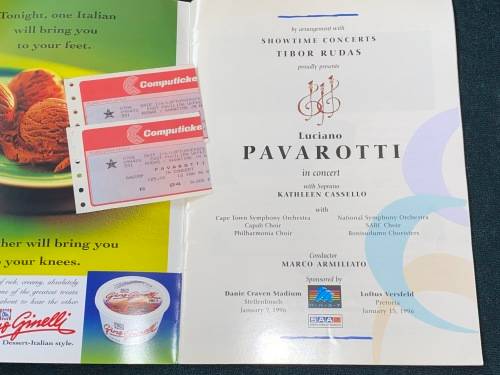 PAVAROTTI IN SOUTH AFRICA 1996 SOUVENIR PROGRAMME