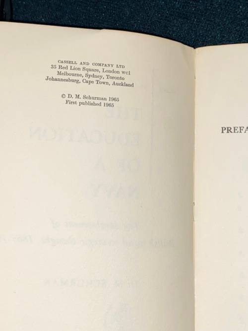 THE EDUCATION OF A NAVY THE DEVELOPMENT OF BRITISH NAVAL STRATEGIC THOUGHT  BY DR. D.M. SCHURMAN