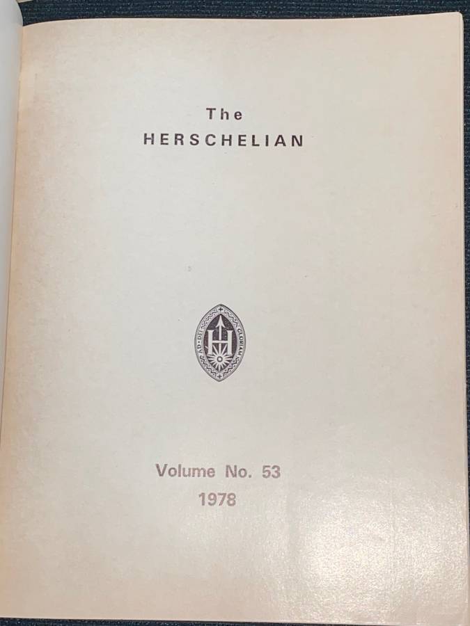 THE HERSCHELIAN VOLUME NO. 53 1978