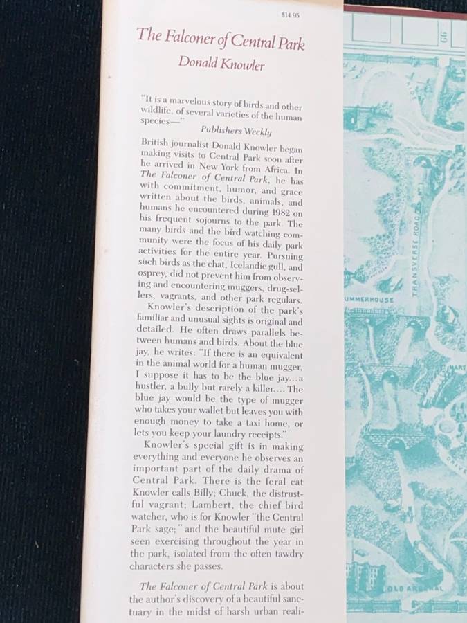 THE FALCONER OF CENTRAL PARK BY DONALD KNOWLER SIGNED
