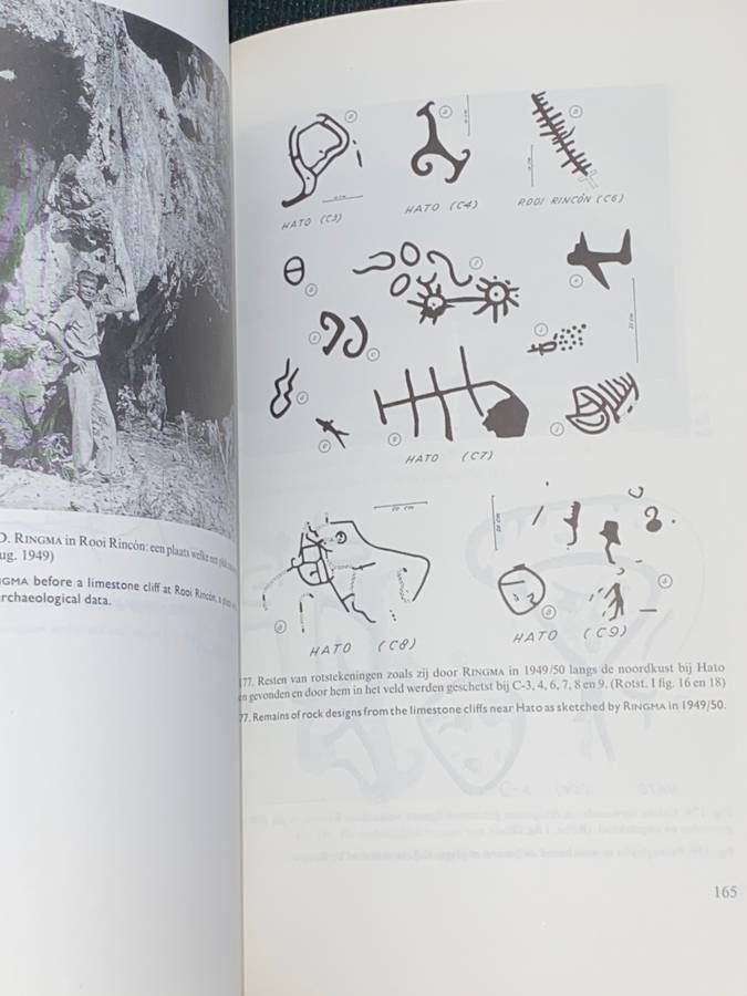 THE PREHISTORIC ROCK DRAWINGS OF BONAIRE AND CURACAO SIGNED