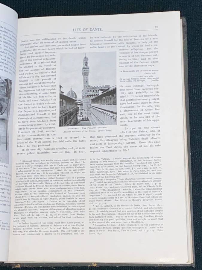 THE VISION OF DANTE ALIGHIERI FLORENTINE EDITION