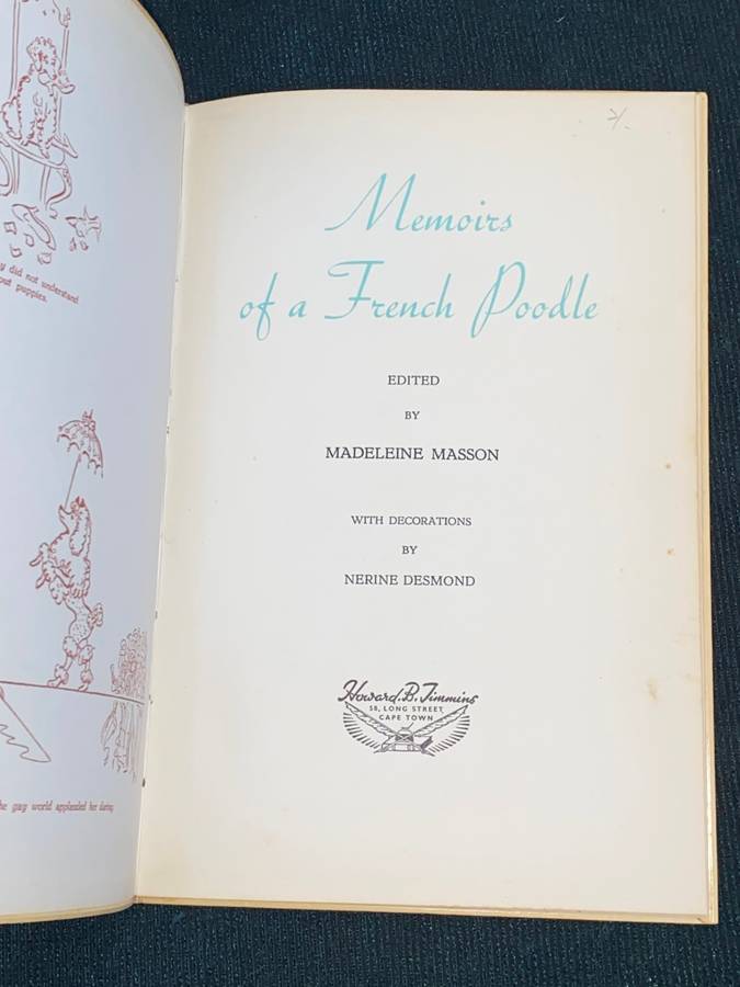 MEMOIRS OF A FRENCH POODLE EDITED BY MADELEINE MASSON