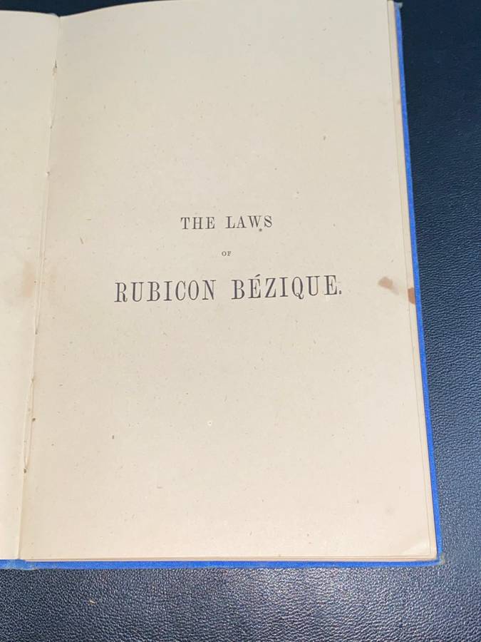 THE LAWS OF RUBICON BEZIQUE BY CAVENDISH 2ND EDITION 1892