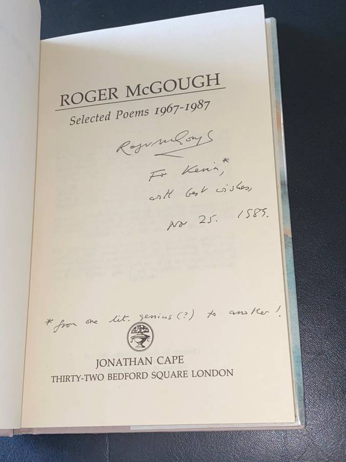 SELECTED POEMS 1967-1987 BY ROGER MCGOUGH SIGNED