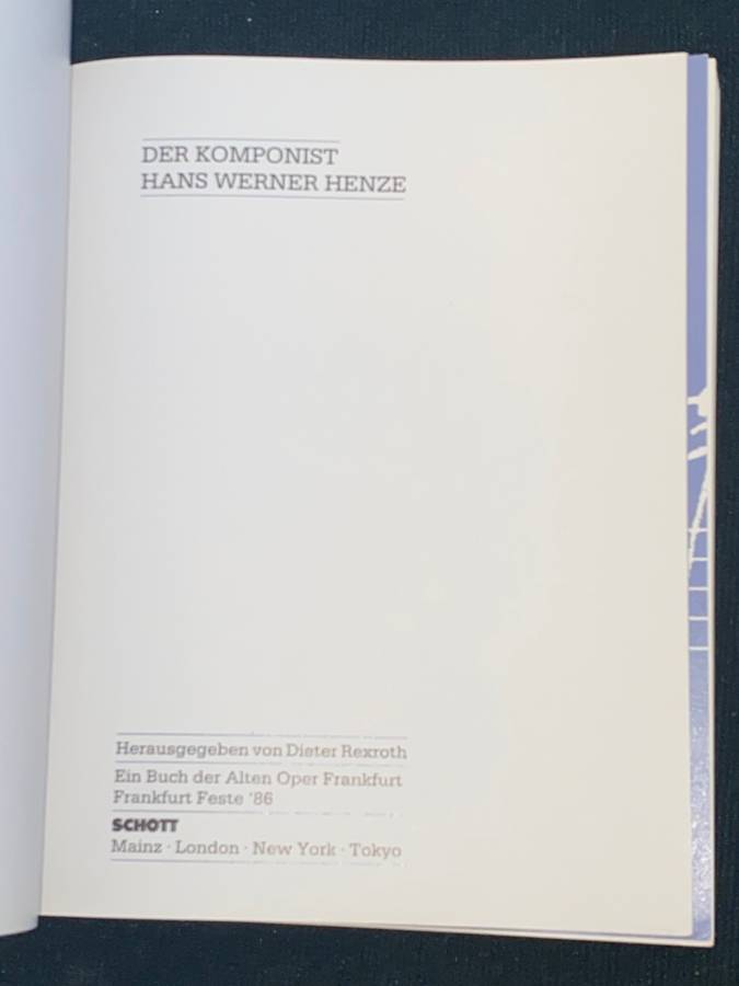 DER KOMPONIST HANS WERNER HENZE