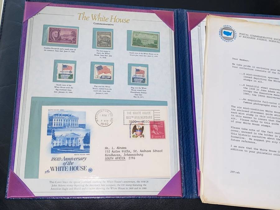 THE WHITE HOUSE COMMEMORATIVE 1980 FOLDER
