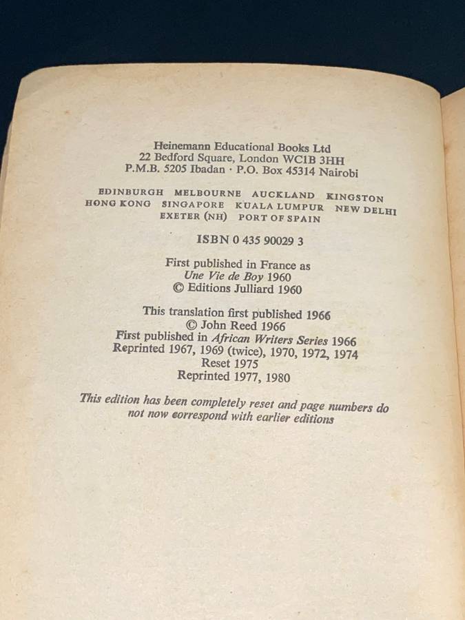 HOUSEBOY BY FERDINAND OYONO