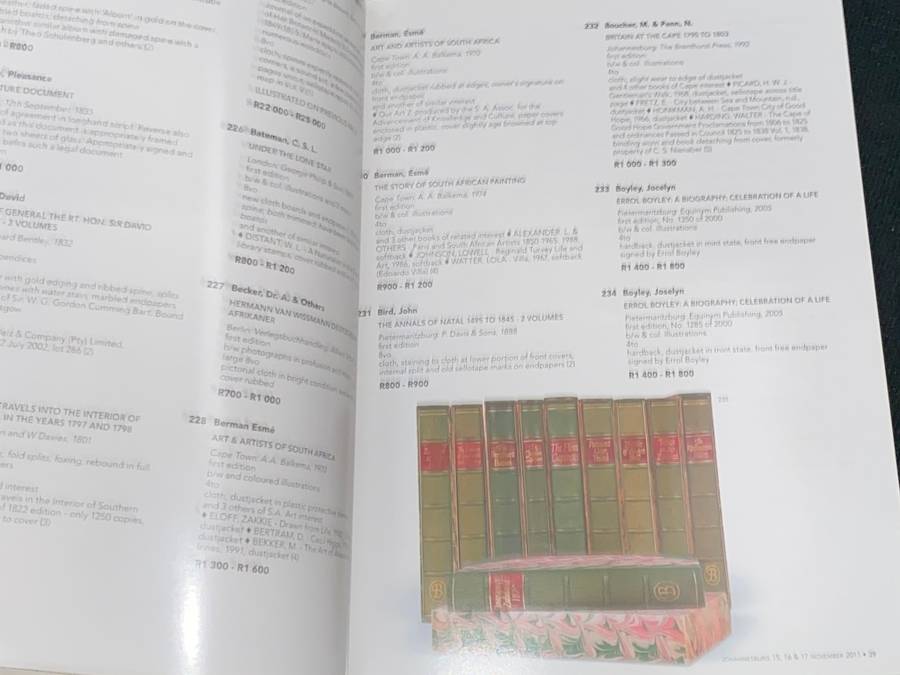 STEPHAN WELZ AUCTION CATALOGUE NOVEMBER 2011 JOHANNESBURG