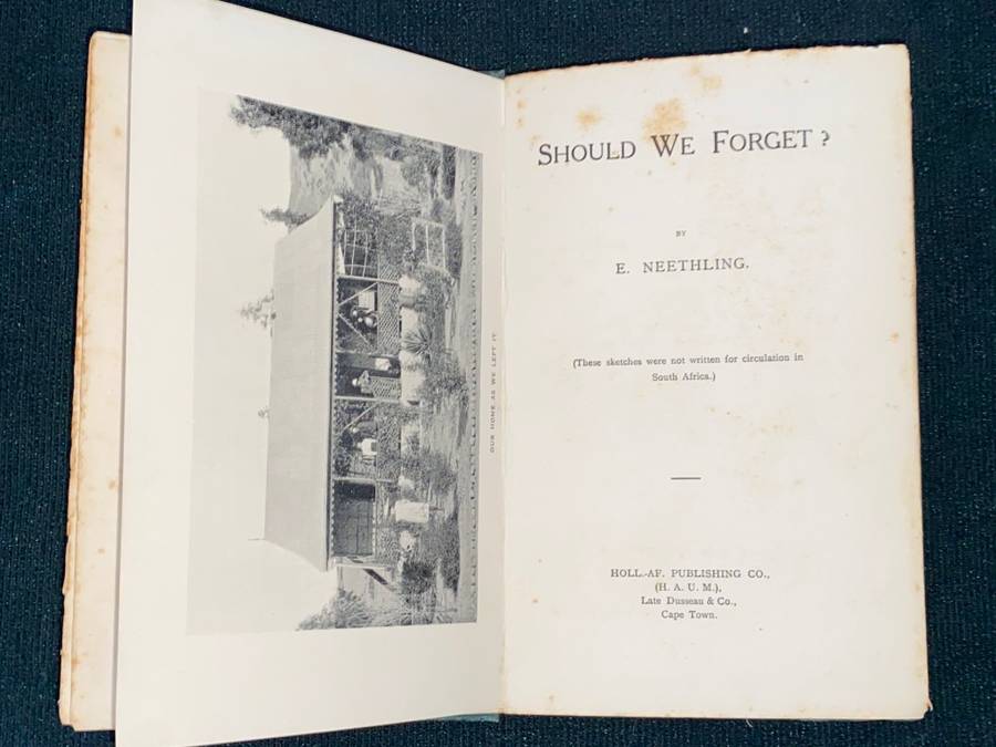 SHOULD WE FORGET BY E. NEETHLING