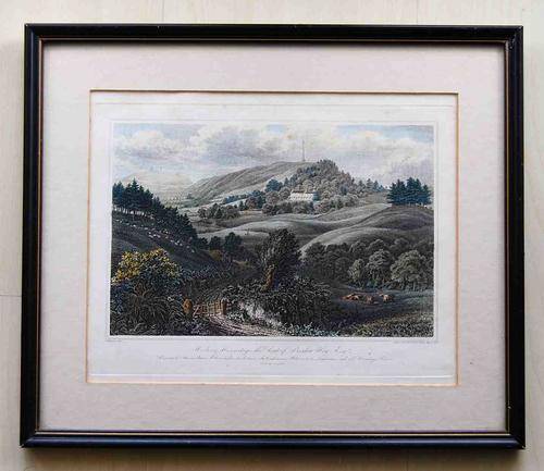 ORIGINAL ANTIQUE 1837 MEDINA HERMITAGE THE SEAT OF BARLOW HOY ISLE OF WIGHT FRAMED