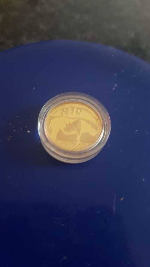 Black Rhino half oz R10 gold coin