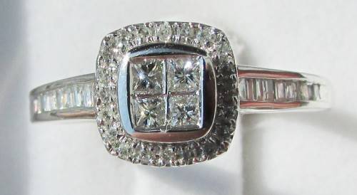 **PROMO [R30751]** HIGH QUALITY [0.550ct] DIAMOND RING [2.672g] WHITE GOLD - BUY SAFE