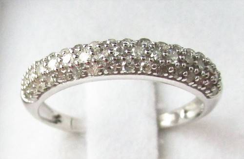 **ELEGANT [R33385]** ROUND BRILLIANT CUT [0.560ct] DIAMOND BAND [WHITE GOLD] - BUY SAFE