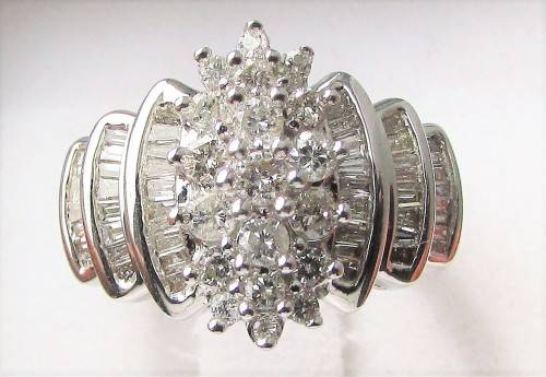 **BREATHTAKING [R63385]** HIGH QUALITY [1.150ct] DIAMOND RING [7.456g] WHITE GOLD - BUY SAFE