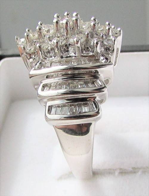 **BREATHTAKING [R63385]** HIGH QUALITY [1.150ct] DIAMOND RING [7.456g] WHITE GOLD - BUY SAFE